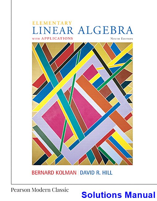 elementary linear algebra with applications answers